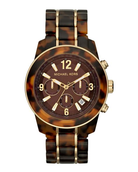 michael kors mens tortoise watch